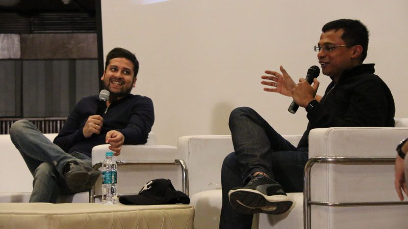 Sachin Bansal and Binny Bansal interact with IIT Delhi students at Tryst 2016